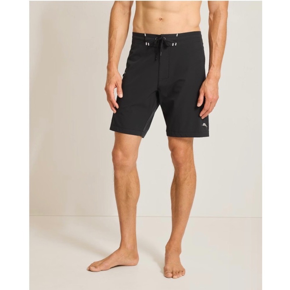 Tommy Bahama Molokai Unlined Boardshorts 9 Black Mens 29 ST924842 Swim Trunks